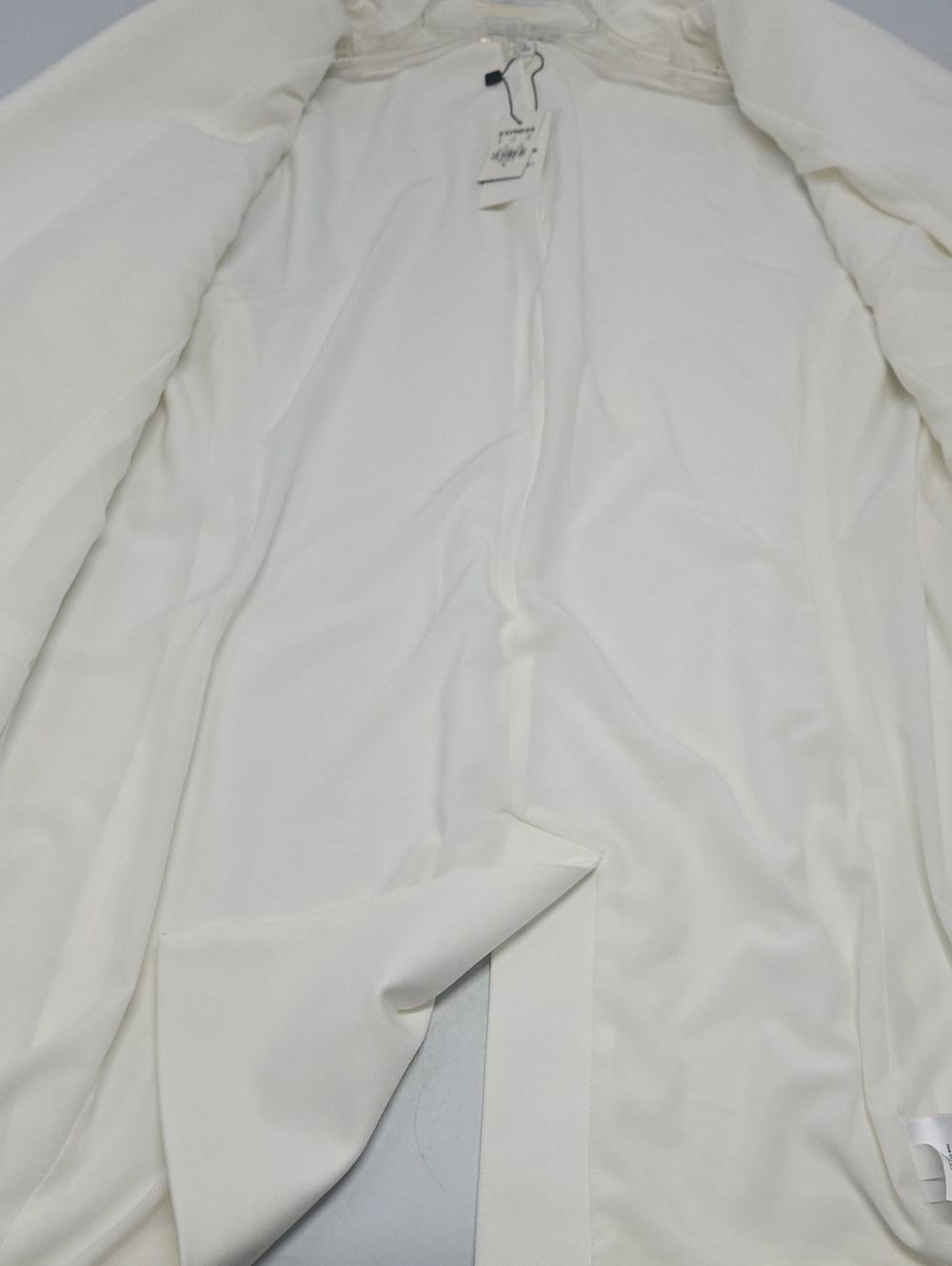 Express X Lady Gang Off White Button Notch Lapel Blazer XL New With Flaw - Picture 10 of 12